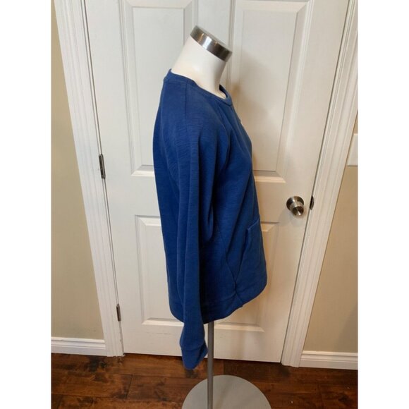 Nike Blue Crew Neck Sweatshirt W/ Front Pocket Pouch, Size Small - Picture 3 of 6